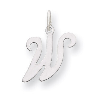 Die Struck Initial W Charm 14k White Gold YC249W, MPN: YC249W, 883957971360