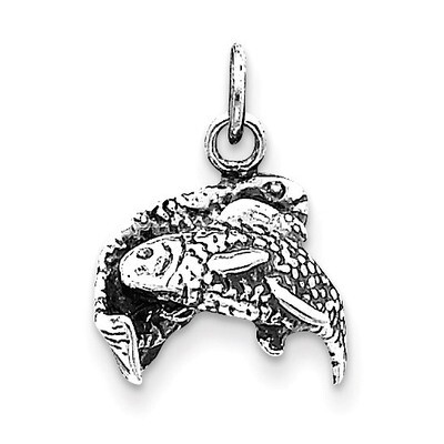 Pisces Pendant Antiqued Sterling Silver QC6509, MPN: QC6509, 883957715247