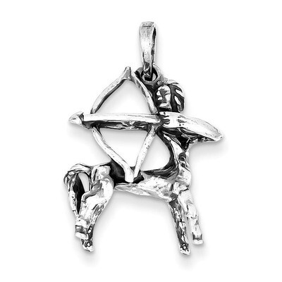 Sagittarius Pendant Antiqued Sterling Silver QC6503, MPN: QC6503, 883957715186