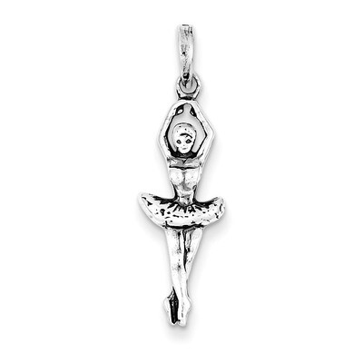 Ballerina Pendant Antiqued Sterling Silver QC7096, MPN: QC7096, 883957581910