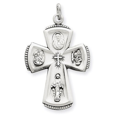 Cross Pendant Antiqued Sterling Silver QC3467, MPN: QC3467, 886774107790