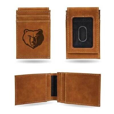 NBA Memphis Grizzlies Brown Faux Leather Front Pocket Wallet GC7467, MPN: GC7467, 767345895165