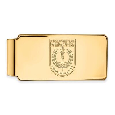 University of Memphis Money Clip Crest 10k Yellow Gold 1Y030UMP, MPN: 1Y030UMP, 886774814858