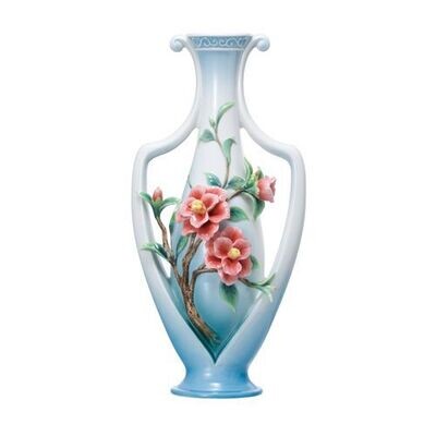 Franz Porcelain Joyful Camellia Vase Le 2,000 FZ02027, MPN: FZ02027,