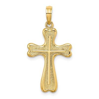 Cross with Heart Shaped Ends Charm 14k Gold K8478, MPN: K8478, 637218041848