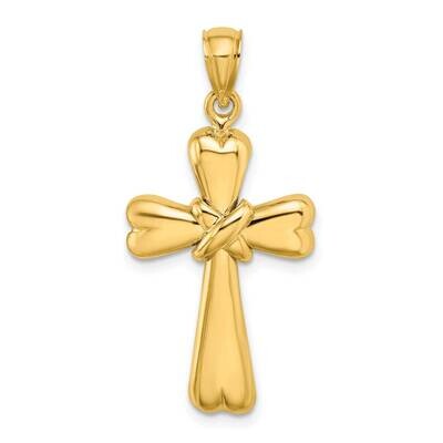 Cross with X Heart Charm 14k Gold Polished K8521, MPN: K8521, 637218058983