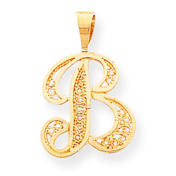 SCRIPT Initial B Charm 10k Gold 10C242/B, MPN: 10C242/B, 883957429625