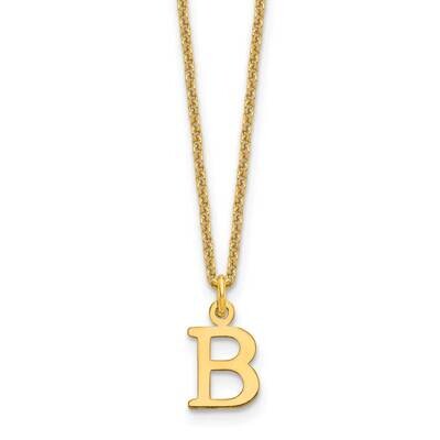 Letter B Initial Pendant with Chain 14k Gold Cutout XNA727Y/B, MPN: XNA727Y/B, 191101672590