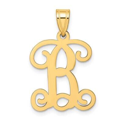 Initial Letter B Pendant 14k Gold Casted High Polished XNA518Y/B, MPN: XNA518Y/B,