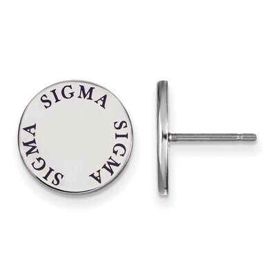 Sigma Sigma Sigma Enameled Post Earrings Sterling Silver SS020SSS, MPN: SS020SSS, 886774603353