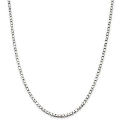 30 Inch 3.00mm Box Chain Sterling Silver QBX057-30, MPN: QBX057-30, 886774099743
