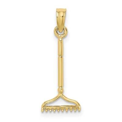 3-D Landscape Rake Garden Tool Charm 10k Gold 10K7322, MPN: 10K7322,