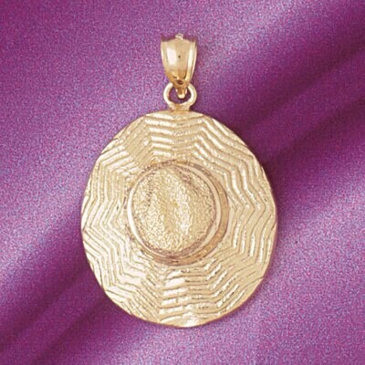 Dazzlers Jewelry Gardening Hat Pendant Necklace Charm Bracelet in Yellow, White or Rose Gold 6661, …