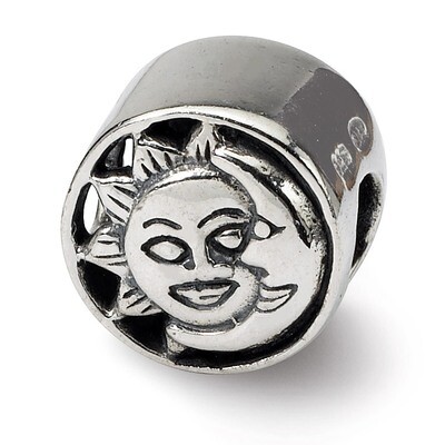 Sun Moon Bead - Sterling Silver QRS1624, MPN: QRS1624, 883957307381