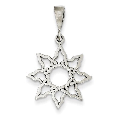 Sun Charm 14k White Gold K3198, MPN: K3198, 886774098951