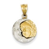 Sun &amp; Moon Charm 14k Gold D244, MPN: D244, 883957864112