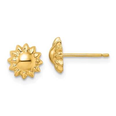 Sun Post Earrings 14k Gold Polished YE2051, MPN: YE2051, 191101798665