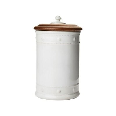 Juliska Berry &amp; Thread Whitewash 11.5 Inch Canister with Wooden Lid JA109/W, MPN: JA109/W, 81526102…