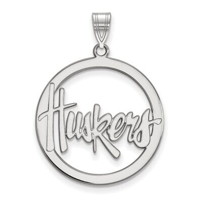 University of Nebraska L Pendant in Circle Sterling Silver SS020UNE, MPN: SS020UNE, 886774713489