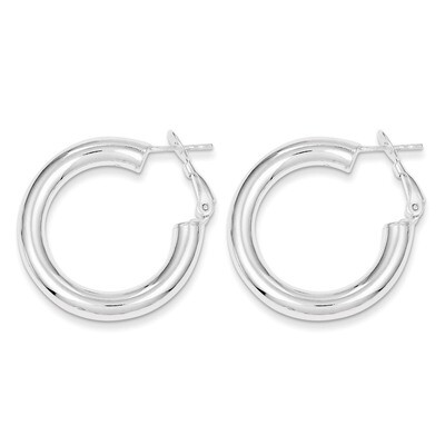 Omega Back Hoop Earrings Sterling Silver QE6637, MPN: QE6637, 883957576732