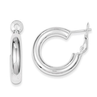 Omega Back Hoop Earrings Sterling Silver QE6636, MPN: QE6636, 883957561448