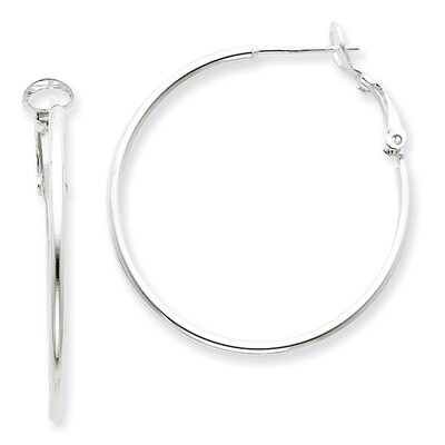 Omega Back Hoops Sterling Silver QE357, MPN: QE357, 886774112701