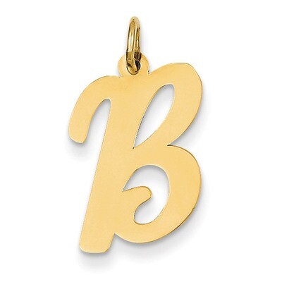 Large Script Initial B Charm 14k Gold YC662B, MPN: YC662B, 886774137322