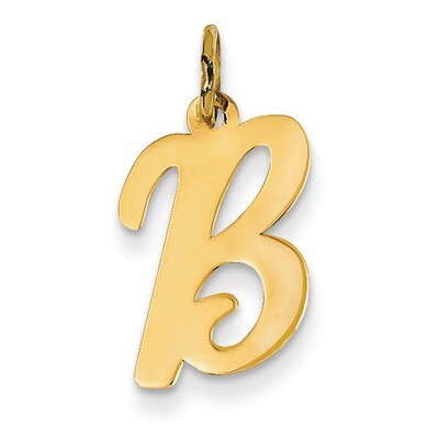Medium Script Initial B Charm 14k Gold YC660B, MPN: YC660B, 886774137117
