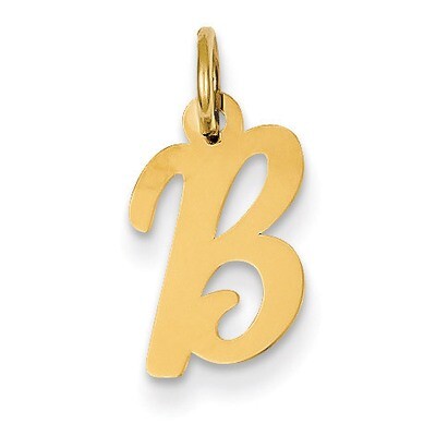 Small Script Initial B Charm 14k Gold YC658B, MPN: YC658B, 886774073217
