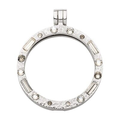 Nikki Lissoni Silver-plated Hammered Pendant with Swarovski Stones 35mm P12SM, MPN: P12SM, 87190753…