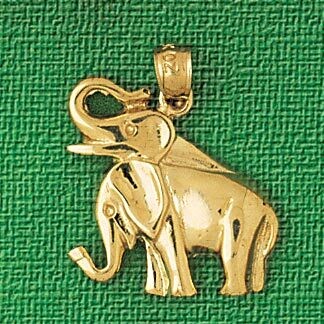 Dazzlers Jewelry Elephant Pendant Necklace Charm Bracelet in Yellow, White or Rose Gold 2327, MPN: …