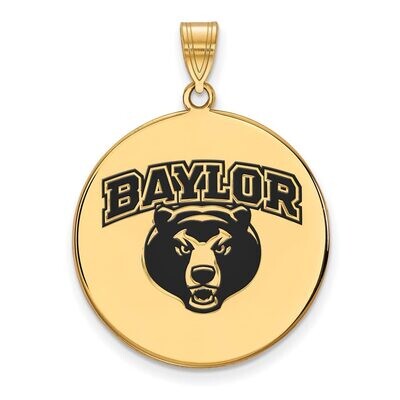 Baylor University Large Enamel Disc Pendant Gold-plated Silver GP052BU, MPN: GP052BU, 886774947976