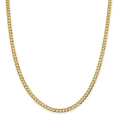 4.7mm Lightweight Flat Cuban Chain 26 Inch 14k Gold LCB120-26, MPN: LCB120-26, 191101085802