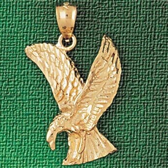 Dazzlers Jewelry Flying Eagle Pendant Necklace Charm Bracelet in Yellow, White or Rose Gold 2850, M…