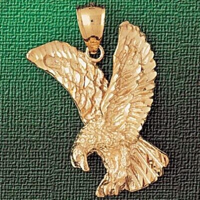 Dazzlers Jewelry Flying Eagle Pendant Necklace Charm Bracelet in Yellow, White or Rose Gold 2848, M…