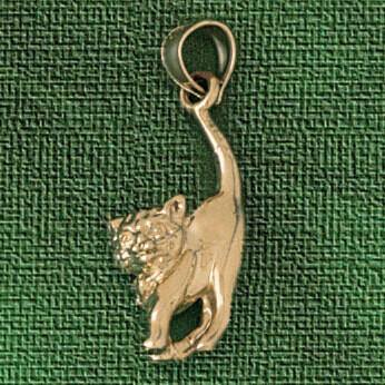 Dazzlers Jewelry Cat Kitten Pendant Necklace Charm Bracelet in Yellow, White or Rose Gold 1995, MPN…