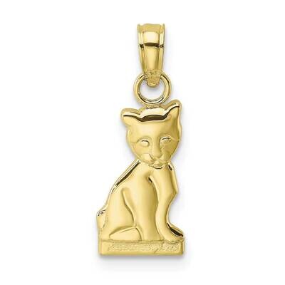 Mini Sitting Kitten Charm 10k Gold 10K6484, MPN: 10K6484,