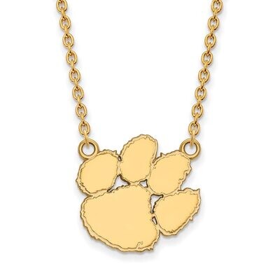 Clemson University Large Pendant with Chain Necklace 14k Yellow Gold 4Y016CU-18, MPN: 4Y016CU-18, 8…
