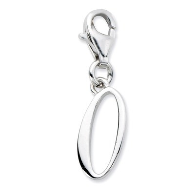 Number 0 Charm Sterling Silver QCC626N0 by Amore La Vita, MPN: QCC626N0, 886774074146