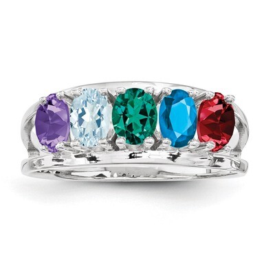 5 Birthstones family jewelry ring Sterling Silver XMR2/5SS, MPN: XMR2/5SS, 883957865416