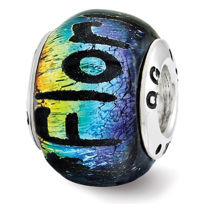 Florida Dichroic Glass Bead - Sterling Silver QRS3127, MPN: QRS3127, 886774967806