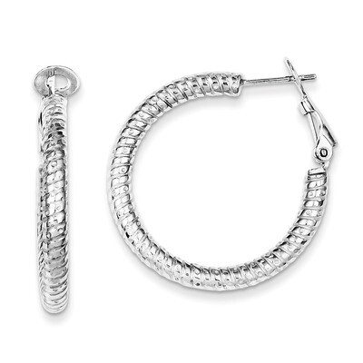 Hinged Earrings Sterling Silver Rhodium-plated QE8224, MPN: QE8224, 883957548746