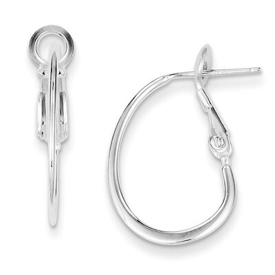 Hoop Clip Back Earrings Sterling Silver QE3770, MPN: QE3770, 723252427981