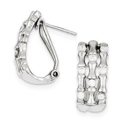 Triple-Strand Earrings Sterling Silver Diamond QE9242, MPN: QE9242, 883957434667