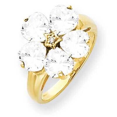 6mm Heart Cubic ZirconiDiamond Ring 14k Gold Y4583CZ_AA, MPN: Y4583CZ_AA, 883957446462