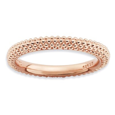 Pink-plated Domed Ring - Sterling Silver QSK880, MPN: QSK880, 886774228037