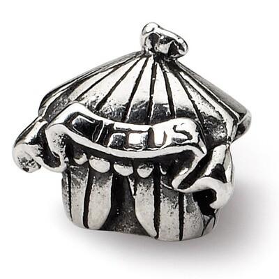 Circus Tent Bead - Sterling Silver QRS1141, MPN: QRS1141, 883957276427