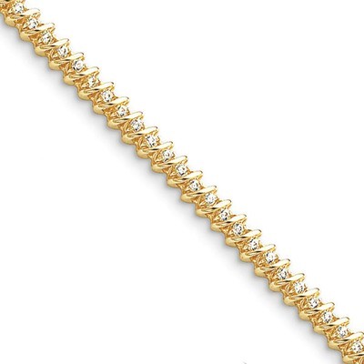 Diamond tennis bracelet 14k Gold X2002AAA, MPN: X2002AAA, 883957048895