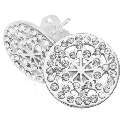 Nikki Lissoni Vanilla Sky Stud Earrings Silver-Plated 15mm EA2002SS, MPN: EA2002SS, 8719075300640