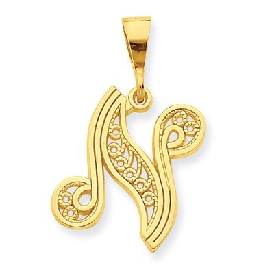 Initial N Charm 10k Gold 10C242/N, MPN: 10C242/N, 883957392479